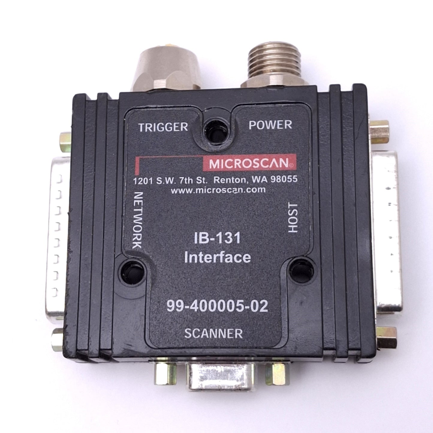 Used Microscan IB-131 Interface Box for MS Scanners, 10-28VDC In, RS-232/422