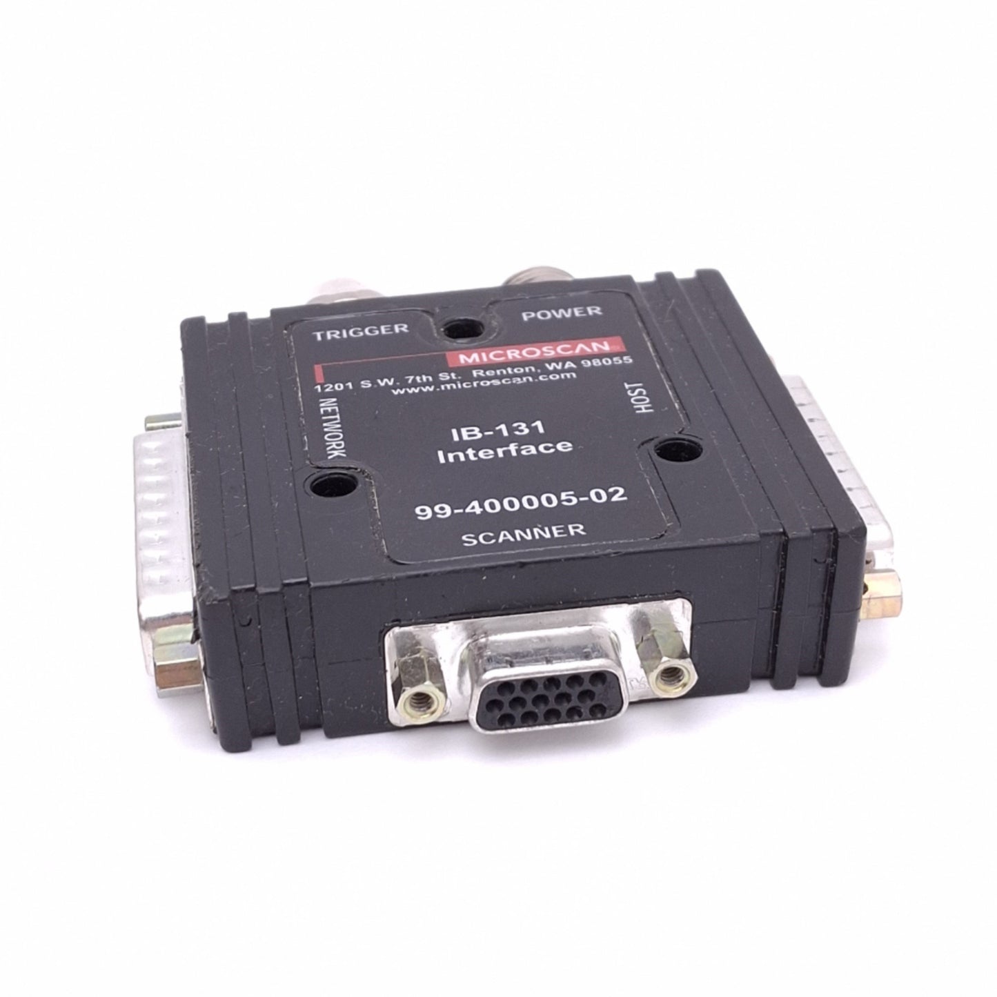 Used Microscan IB-131 Interface Box for MS Scanners, 10-28VDC In, RS-232/422