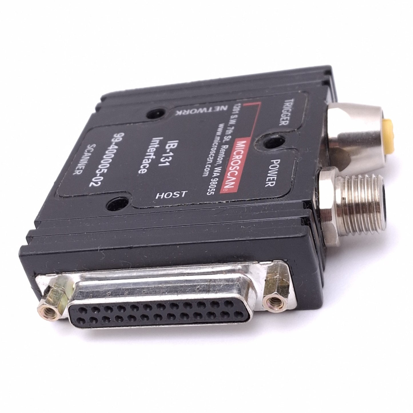 Used Microscan IB-131 Interface Box for MS Scanners, 10-28VDC In, RS-232/422