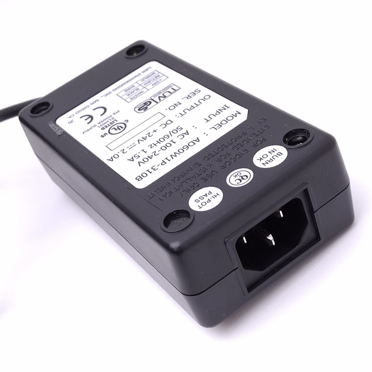 Used Microscan AD60W1P-310B Power Adapter for MS Scanners, 100-240VAC In, 24VDC Out
