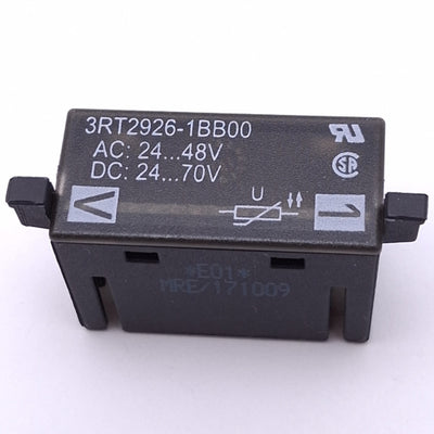 New Siemens 3RT2926-1BB00 Surge Suppressor for 3RT2 Contactors, 24-48VAC/24-70VDC