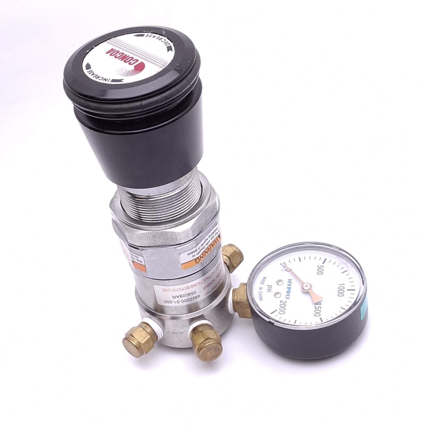 Used Concoa 4922000-01-000 Pressure Regulator, 0-1500psi Set, 3000psi Max, 1/4in NPT