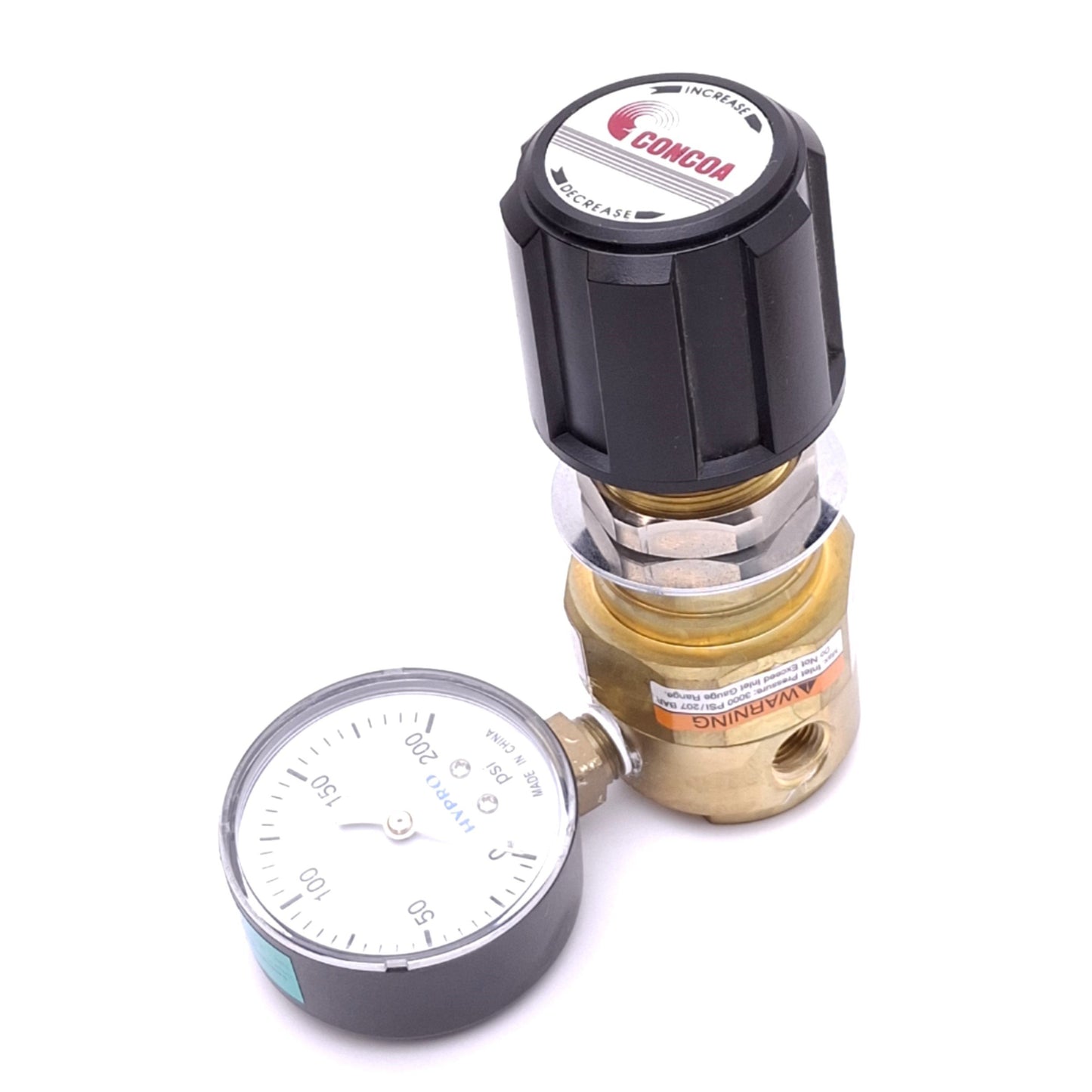 Used Concoa 4053000-01-000 Pressure Regulator, 0-100psi Set, 3000psi Max, 1/4in NPT