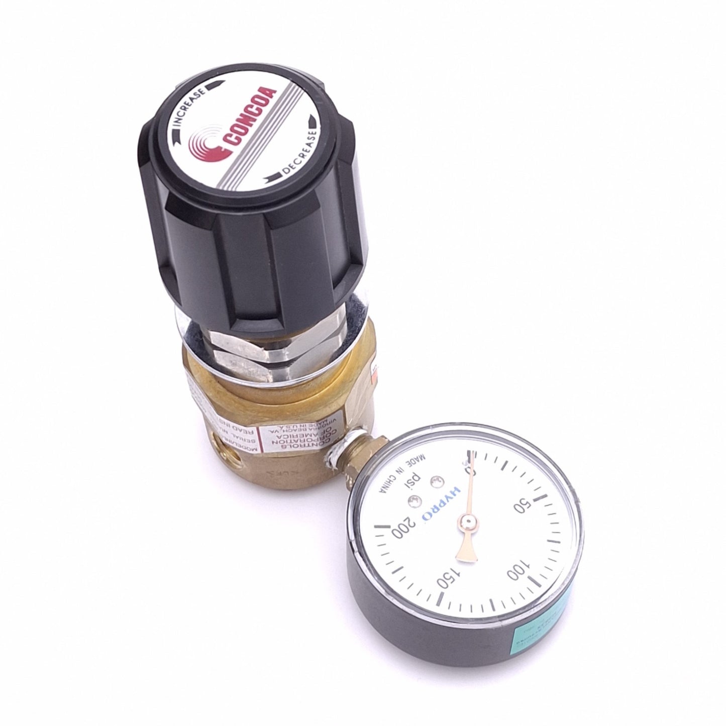 Used Concoa 4053000-01-000 Pressure Regulator, 0-100psi Set, 3000psi Max, 1/4in NPT