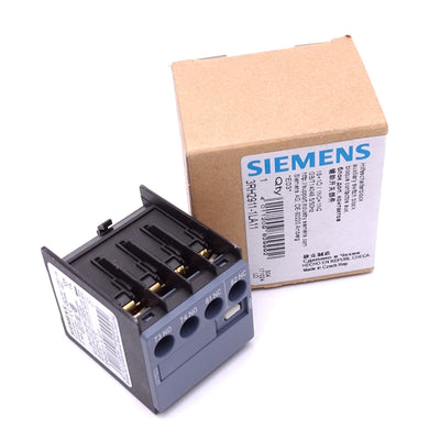 New Siemens 3RH2911-1LA11 Auxiliary Contact Block for 3RH2/3RT2, 1NO 1NC, 230VAC 10A