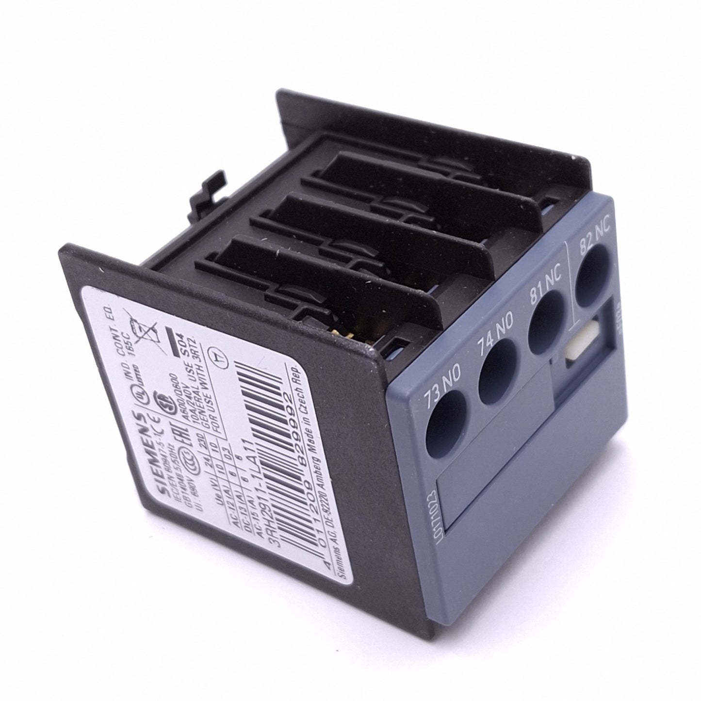 New Siemens 3RH2911-1LA11 Auxiliary Contact Block for 3RH2/3RT2, 1NO 1NC, 230VAC 10A