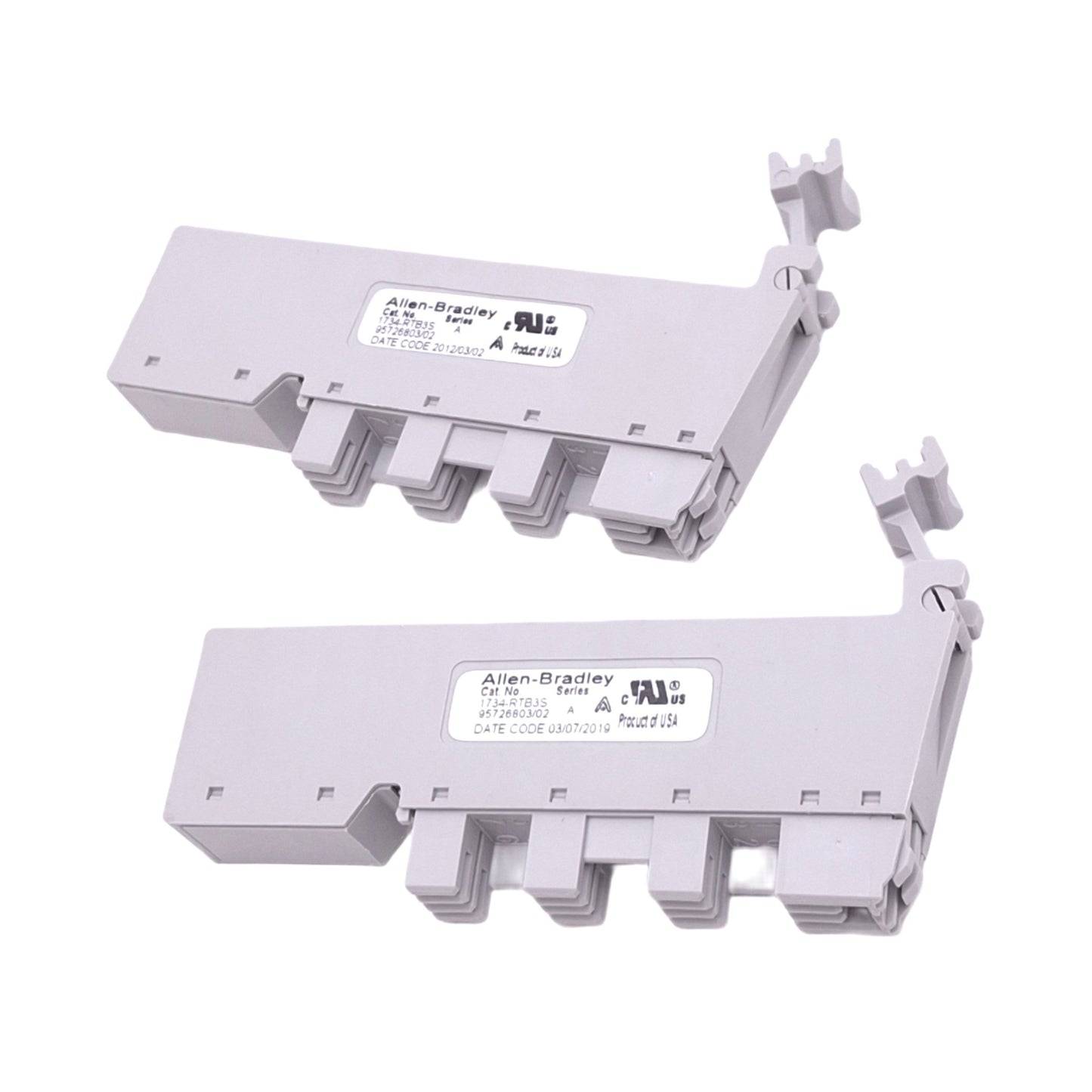 New Lot of 2 Allen Bradley 1734-RTB3S Terminal Blocks for POINT I/O Modules, 12-Pin