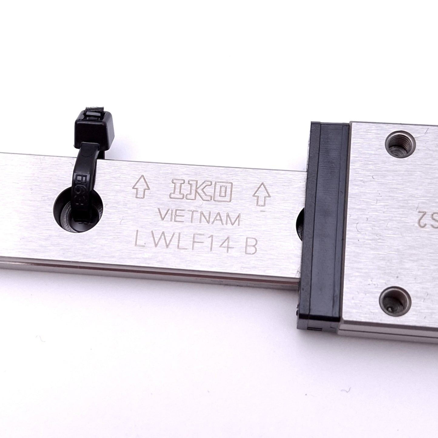Used IKO LWLF14B Linear Guide Block w/ 14x89mm Rail, 31x25mm Block, 2840N Max