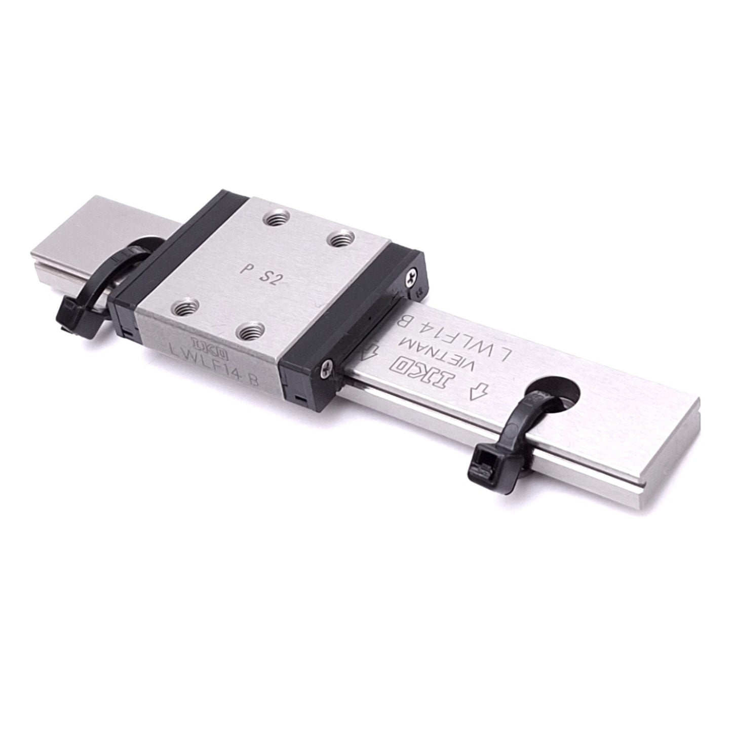 Used IKO LWLF14B Linear Guide Block w/ 14x89mm Rail, 31x25mm Block, 2840N Max
