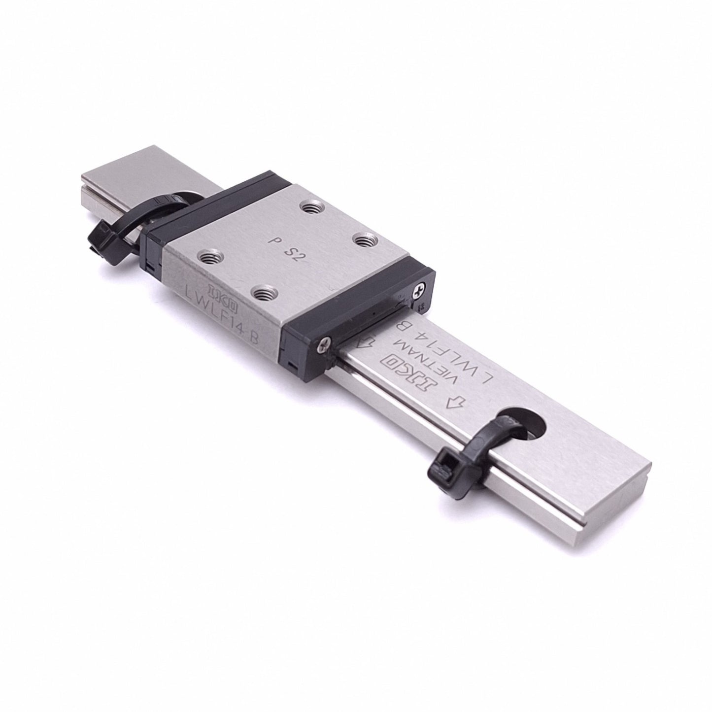 Used IKO LWLF14B Linear Guide Block w/ 14x89mm Rail, 31x25mm Block, 2840N Max