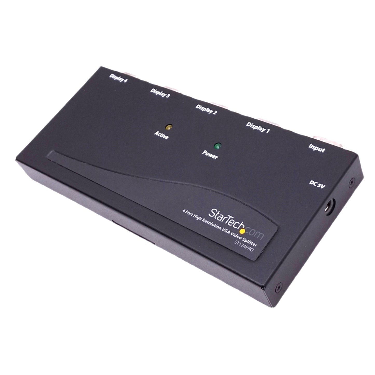 Used StarTech ST124PRO 4-Channel VGA Video Splitter, 1-VGA In, 4-VGA Out, 5VDC