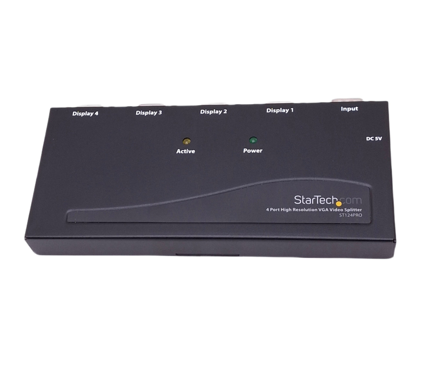 Used StarTech ST124PRO 4-Channel VGA Video Splitter, 1-VGA In, 4-VGA Out, 5VDC