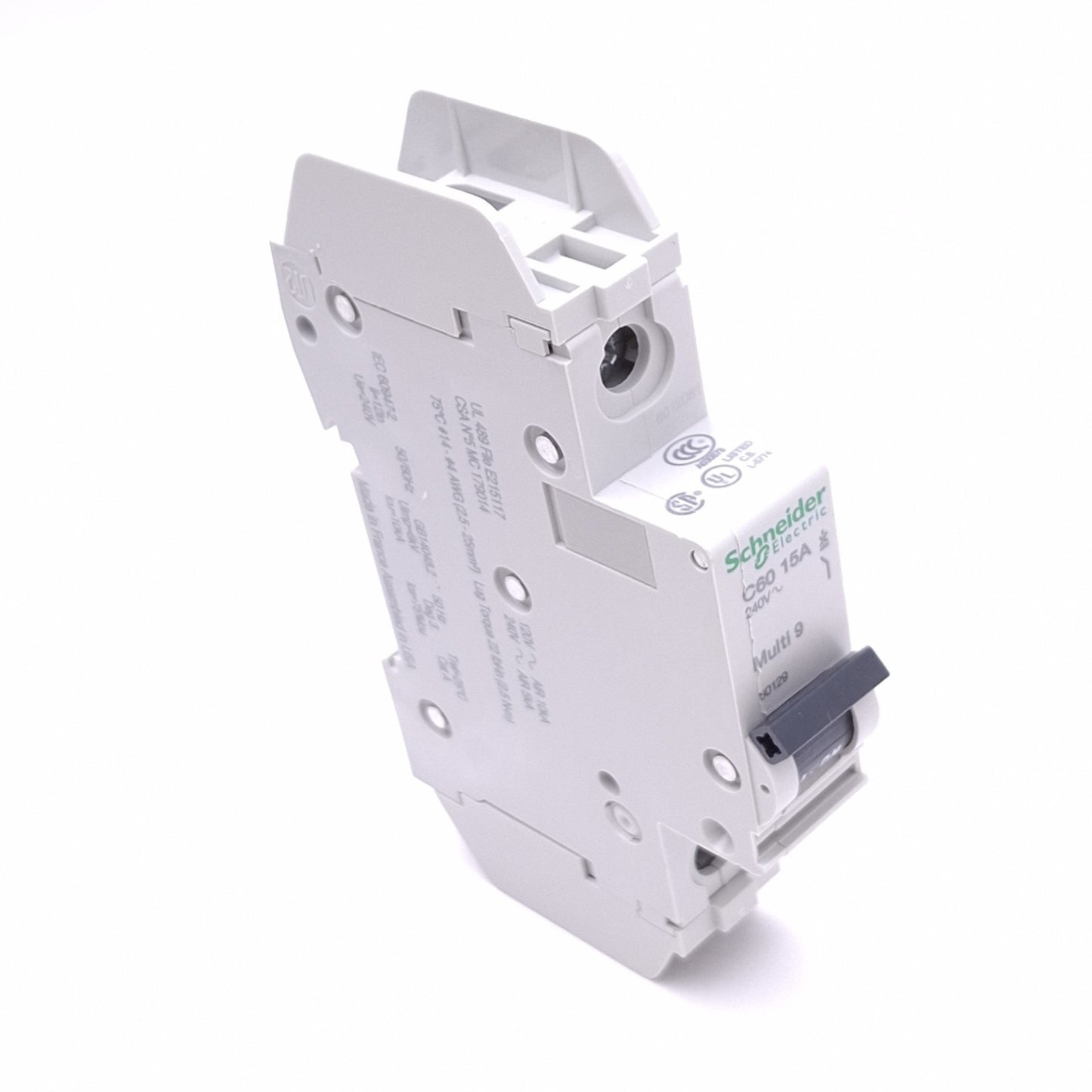 New Schneider Electric 60129 Multi9 C60 Circuit Breaker, 1-Pole 15A, 240VAC