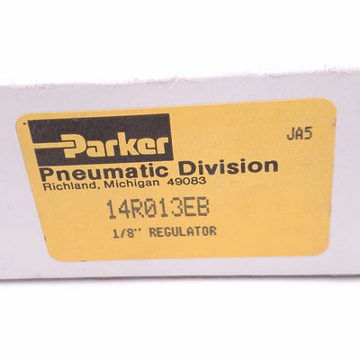 New Parker 14R013EB Air Pressure Regulator, 0-125psi Set, 250psi Max, 1/8in NPT