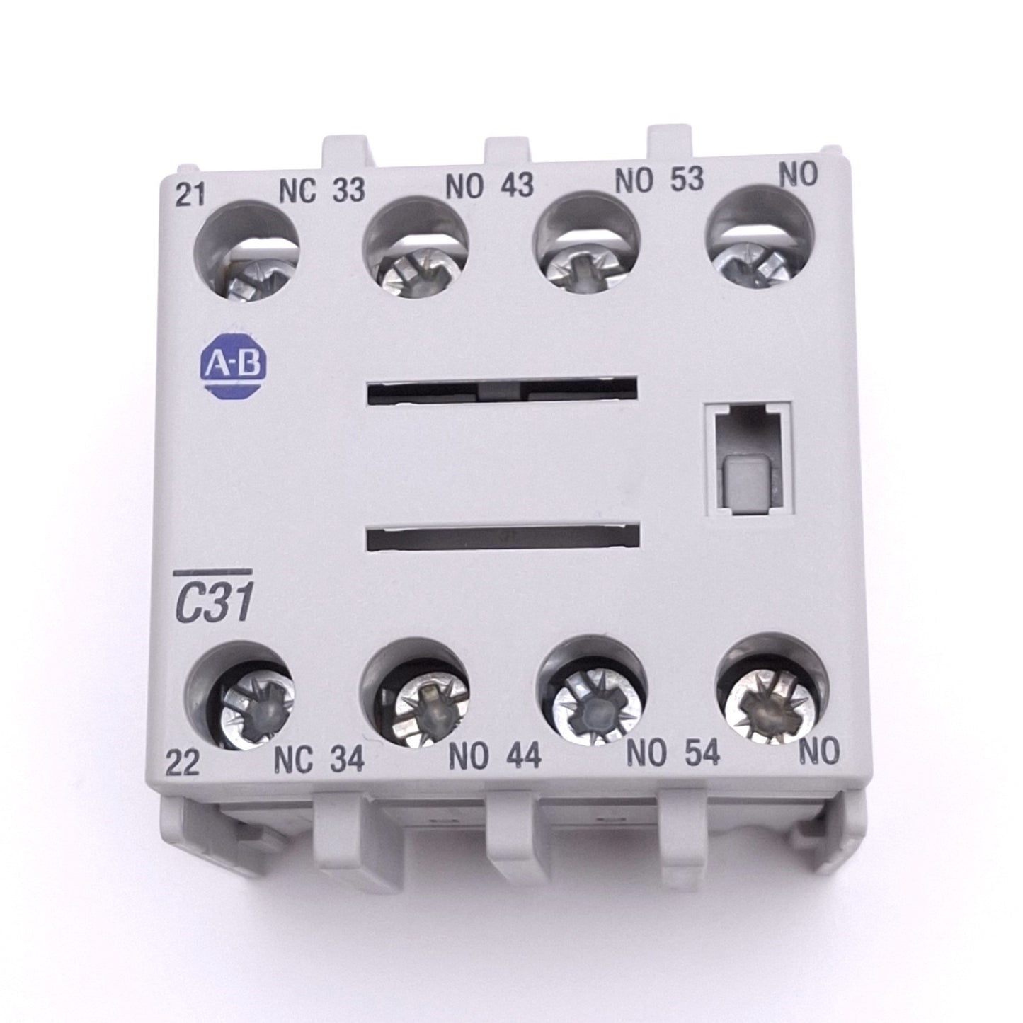 New – Open box Allen Bradley 100-FC31 Auxiliary Contact Block, 1NC 3NO, 600VAC 10A Max