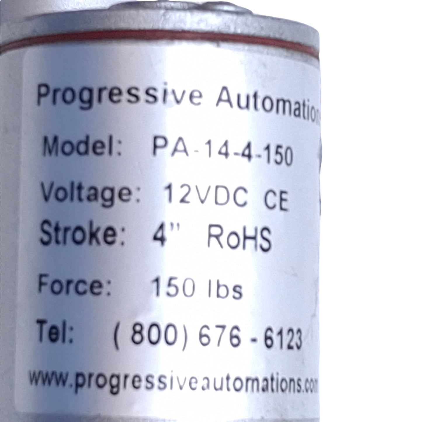Used Progressive Automations PA-14-4-150 Mini Linear Actuator 4" Stroke, Flying Leads