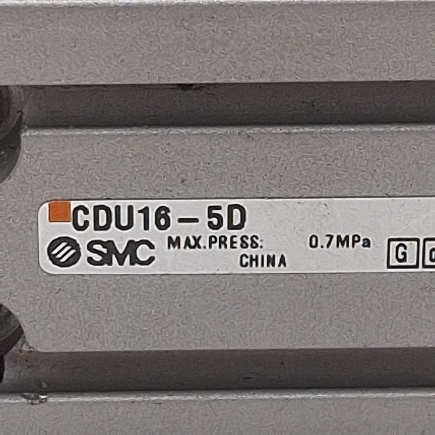 Used SMC CDU16-5D Free Mount Cylinder, ø16mm Bore, 5mm Stroke, M5x0.8, 0.7MPa Max