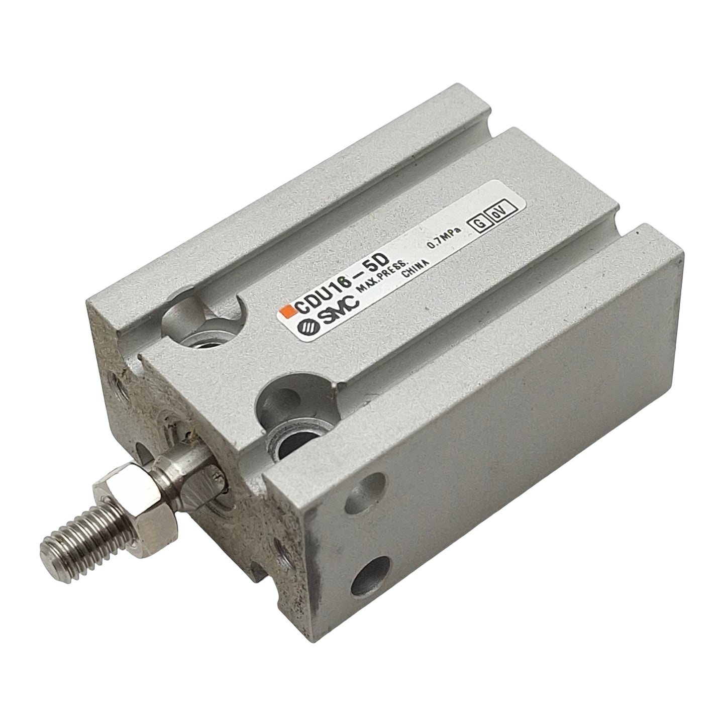 Used SMC CDU16-5D Free Mount Cylinder, ø16mm Bore, 5mm Stroke, M5x0.8, 0.7MPa Max