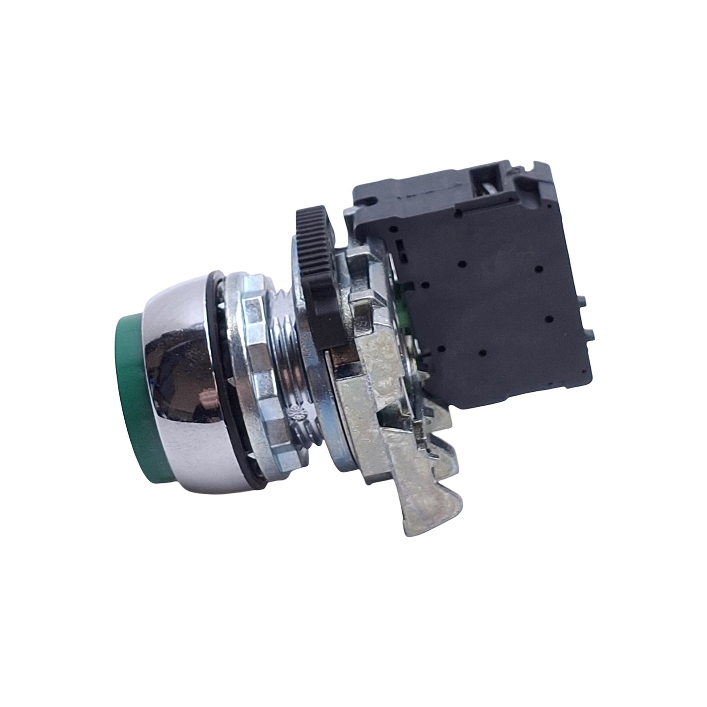 Used Allen Bradley 800FM-E3 Pushbutton Switch, Extended, Green, 1NO, 600V 10A, 22mm
