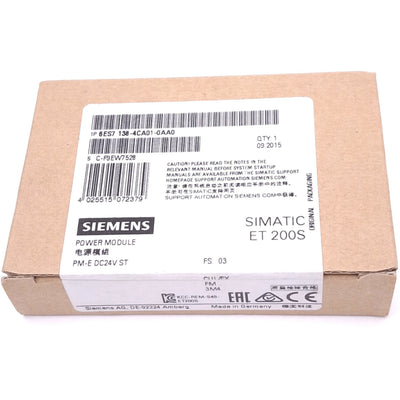 New Siemens 6ES7138-4CA01-0AA0 SIMATIC S7 Power Module for ET 200S I/O System, 24VDC