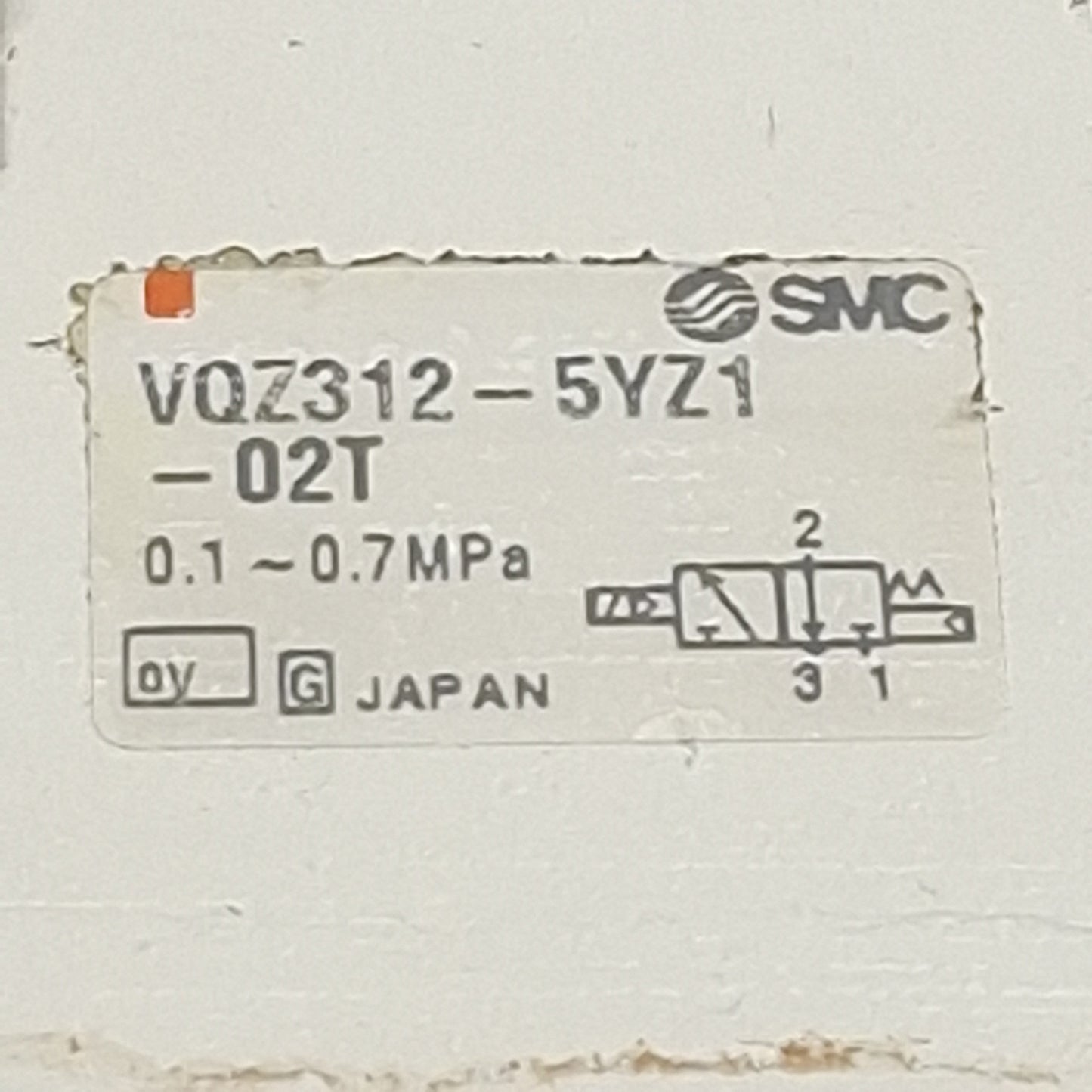 Used SMC VQZ312-5YZ1-02T Solenoid Valve, N.C. 1/4in NPT, 0.1-0.7MPa, 24VDC Coil