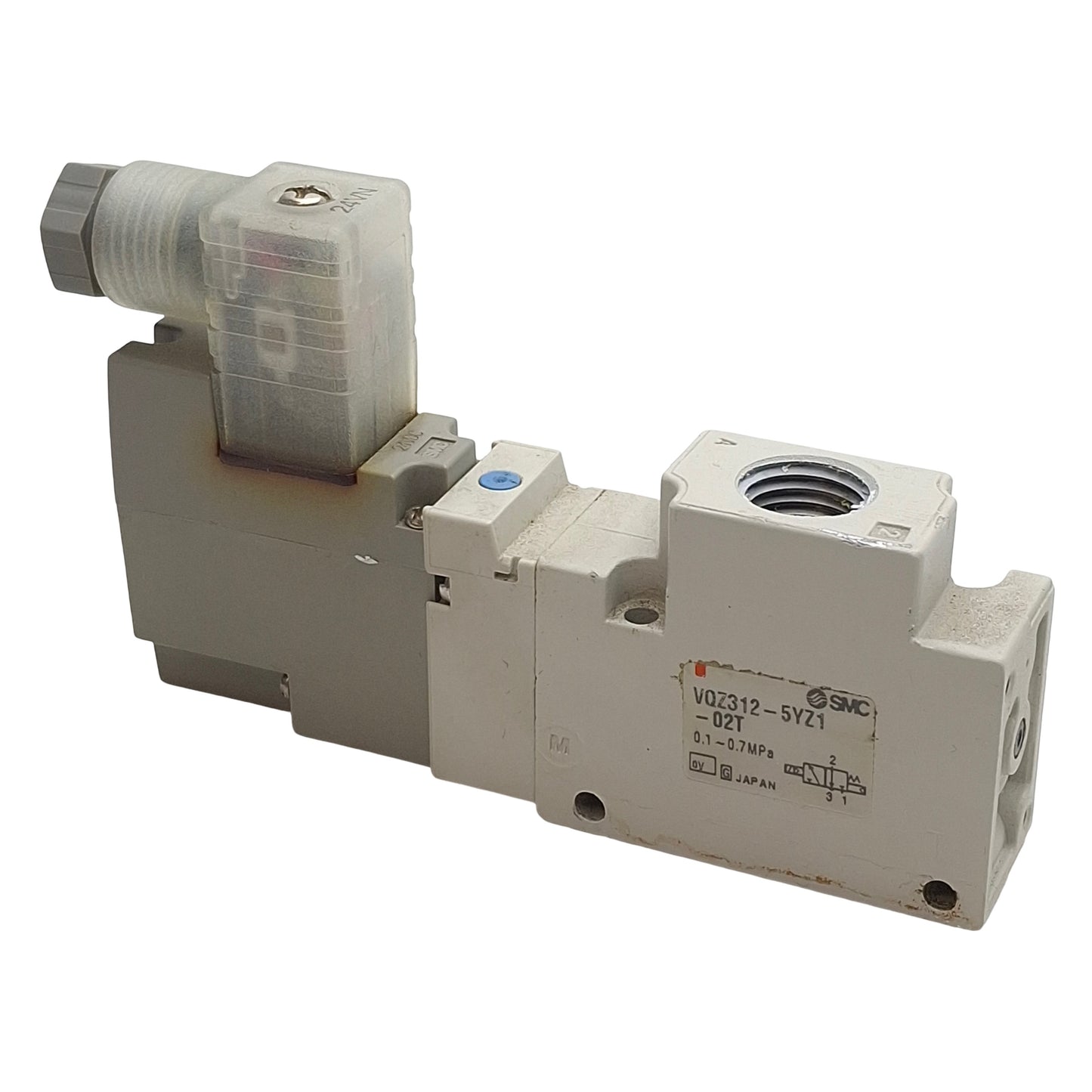 Used SMC VQZ312-5YZ1-02T Solenoid Valve, N.C. 1/4in NPT, 0.1-0.7MPa, 24VDC Coil