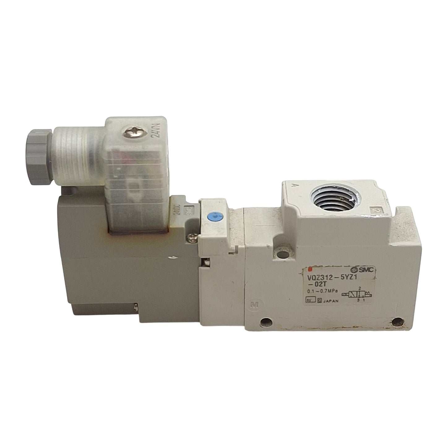 Used SMC VQZ312-5YZ1-02T Solenoid Valve, N.C. 1/4in NPT, 0.1-0.7MPa, 24VDC Coil