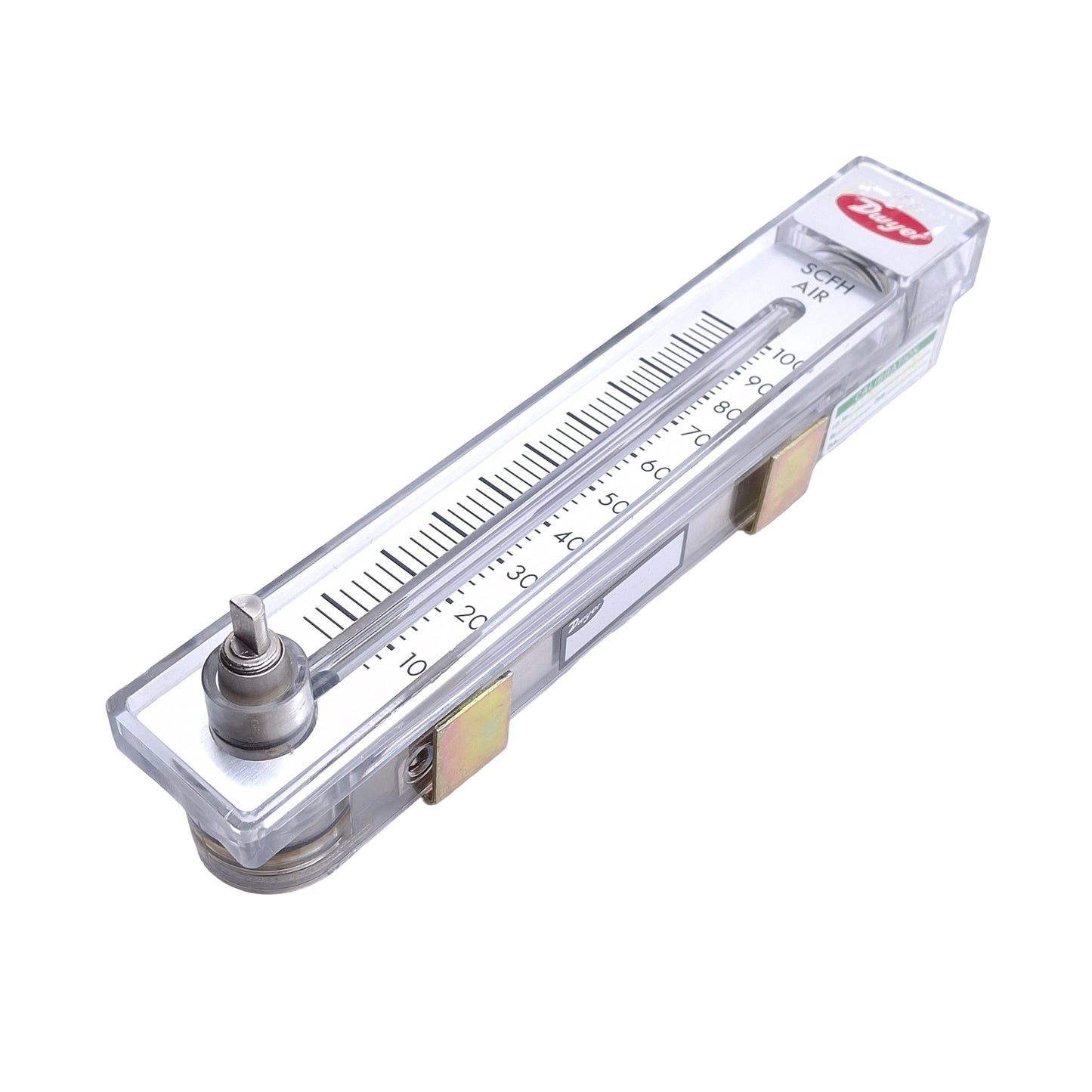 Used Dwyer RMB-53-SSV-CDS Air Flowmeter, Range: 10-100 SCFH, 1/4" NPT, *No Knob*