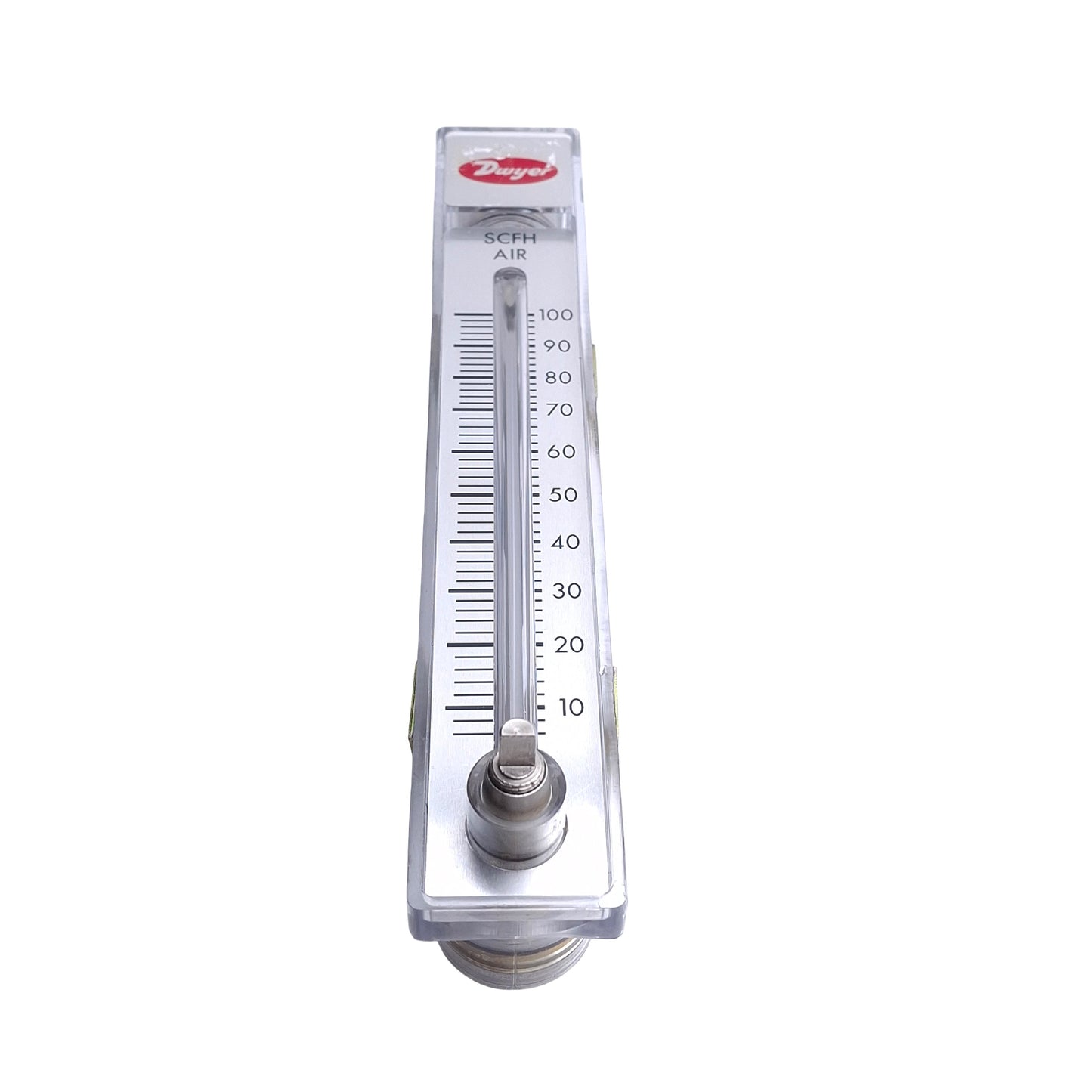 Used Dwyer RMB-53-SSV-CDS Air Flowmeter, Range: 10-100 SCFH, 1/4" NPT, *No Knob*