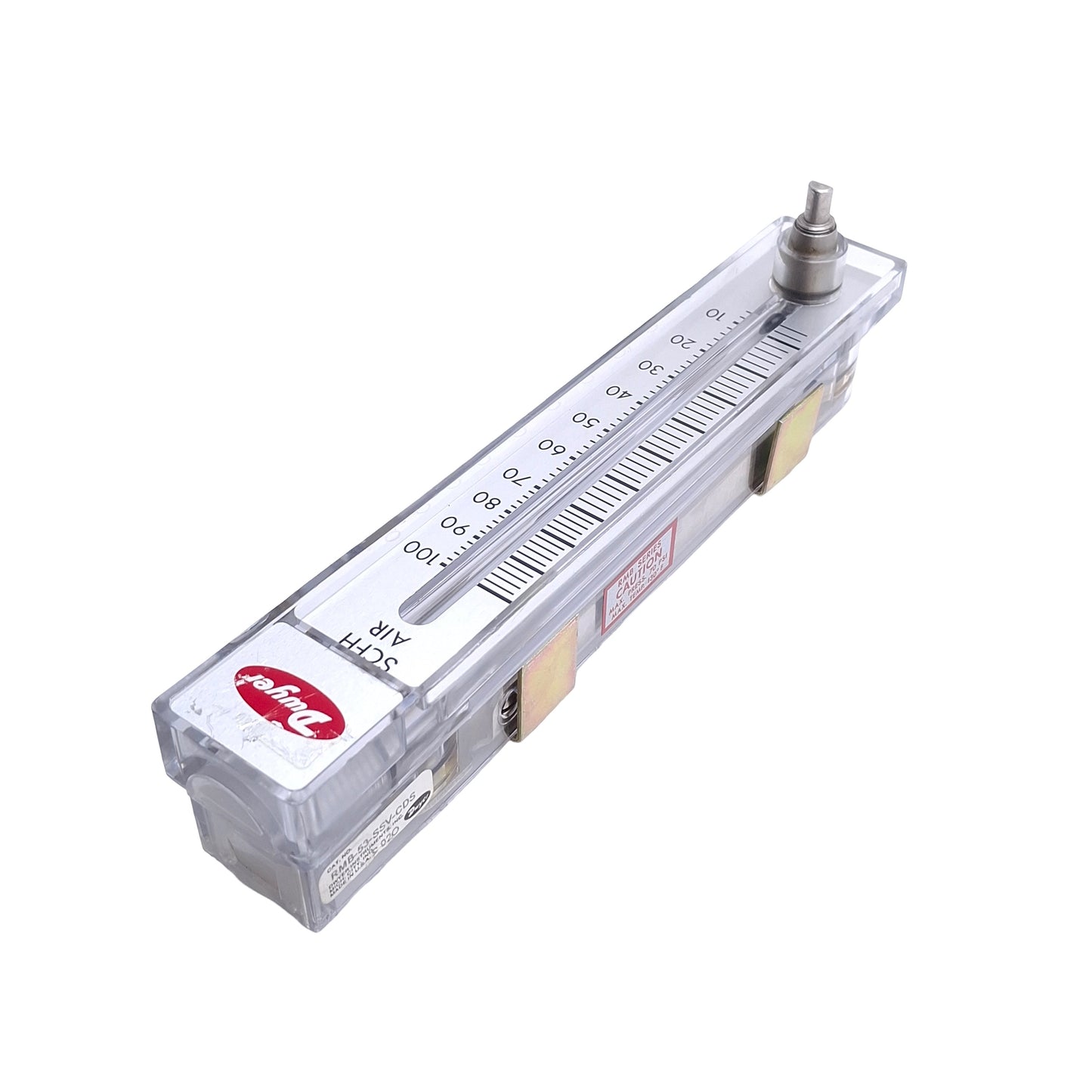 Used Dwyer RMB-53-SSV-CDS Air Flowmeter, Range: 10-100 SCFH, 1/4" NPT, *No Knob*