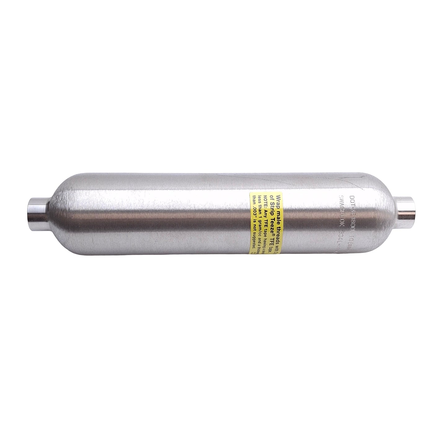 Used Swagelok 304L-HDF4-300 DOT Compliant Sample Cylinder, Double End, 1/4" NPT