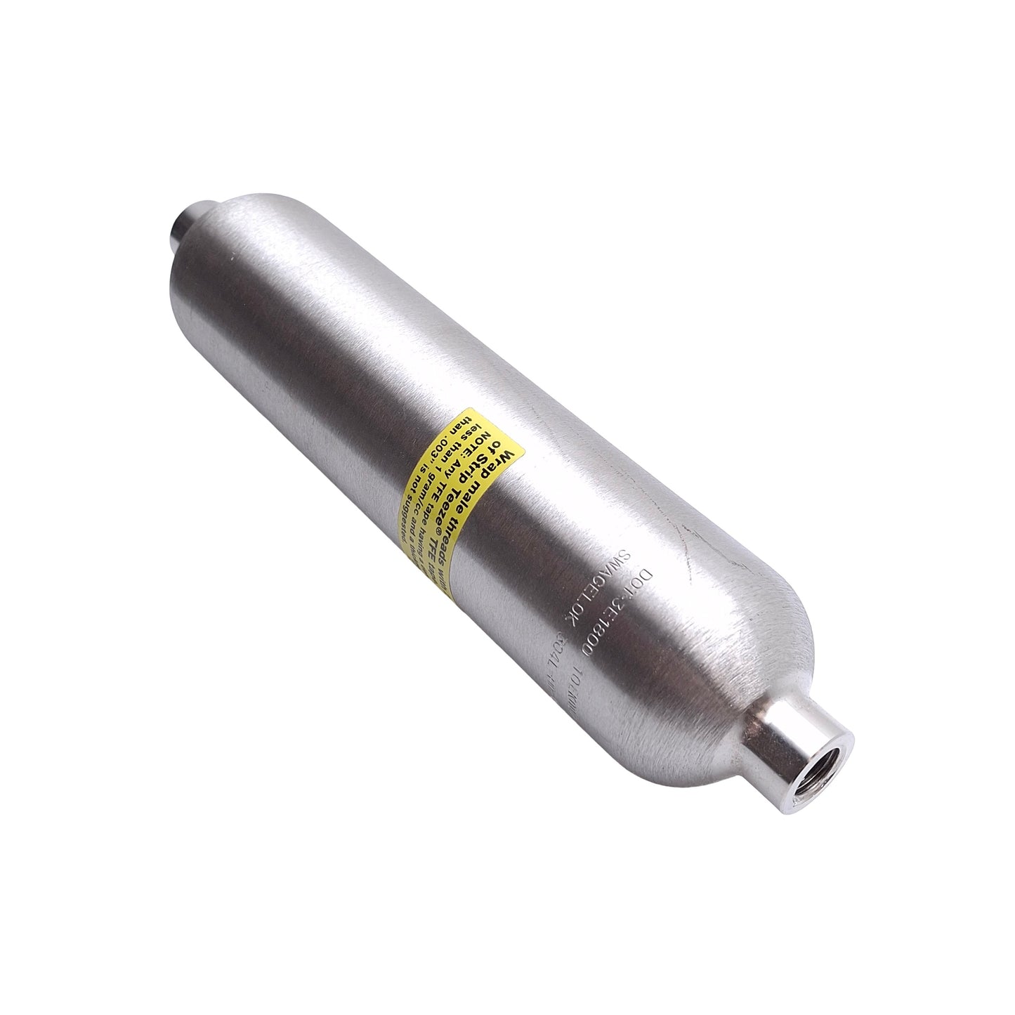 Used Swagelok 304L-HDF4-300 DOT Compliant Sample Cylinder, Double End, 1/4" NPT