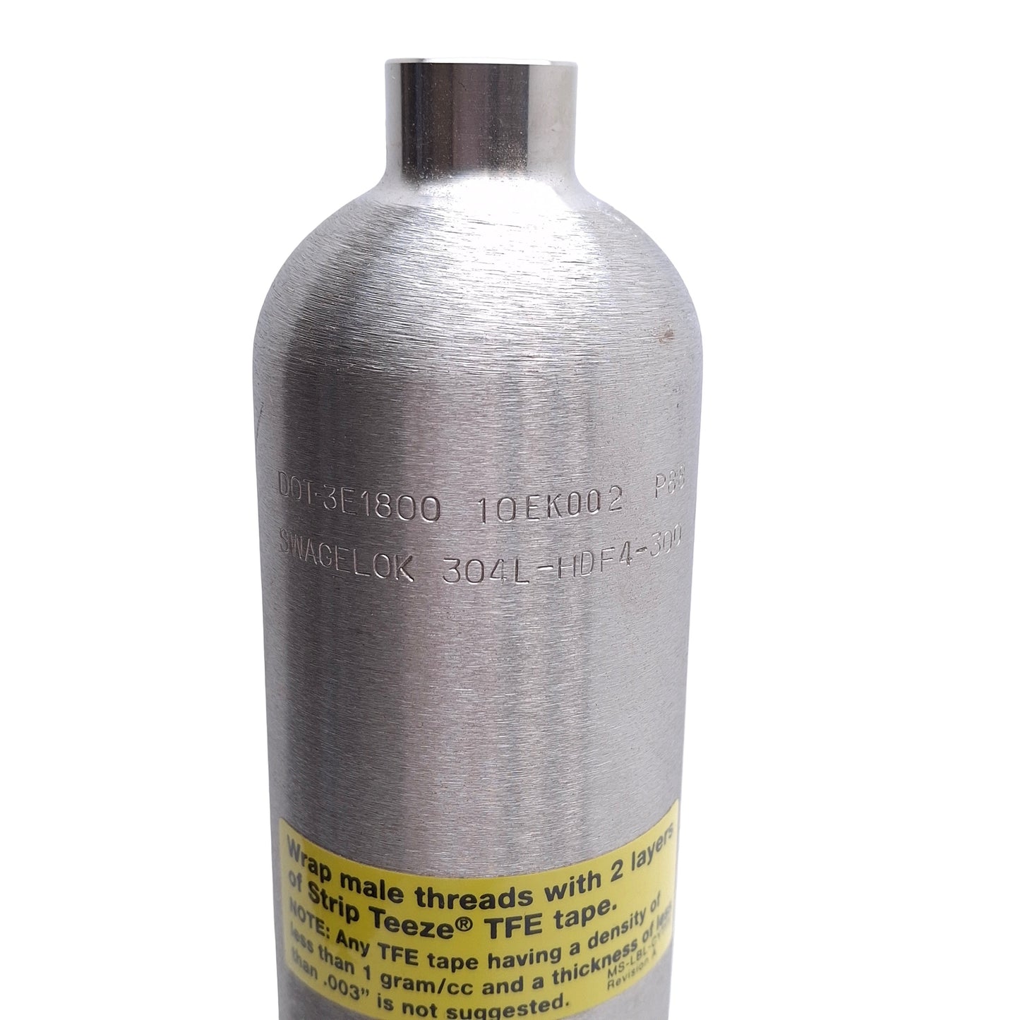 Used Swagelok 304L-HDF4-300 DOT Compliant Sample Cylinder, Double End, 1/4" NPT