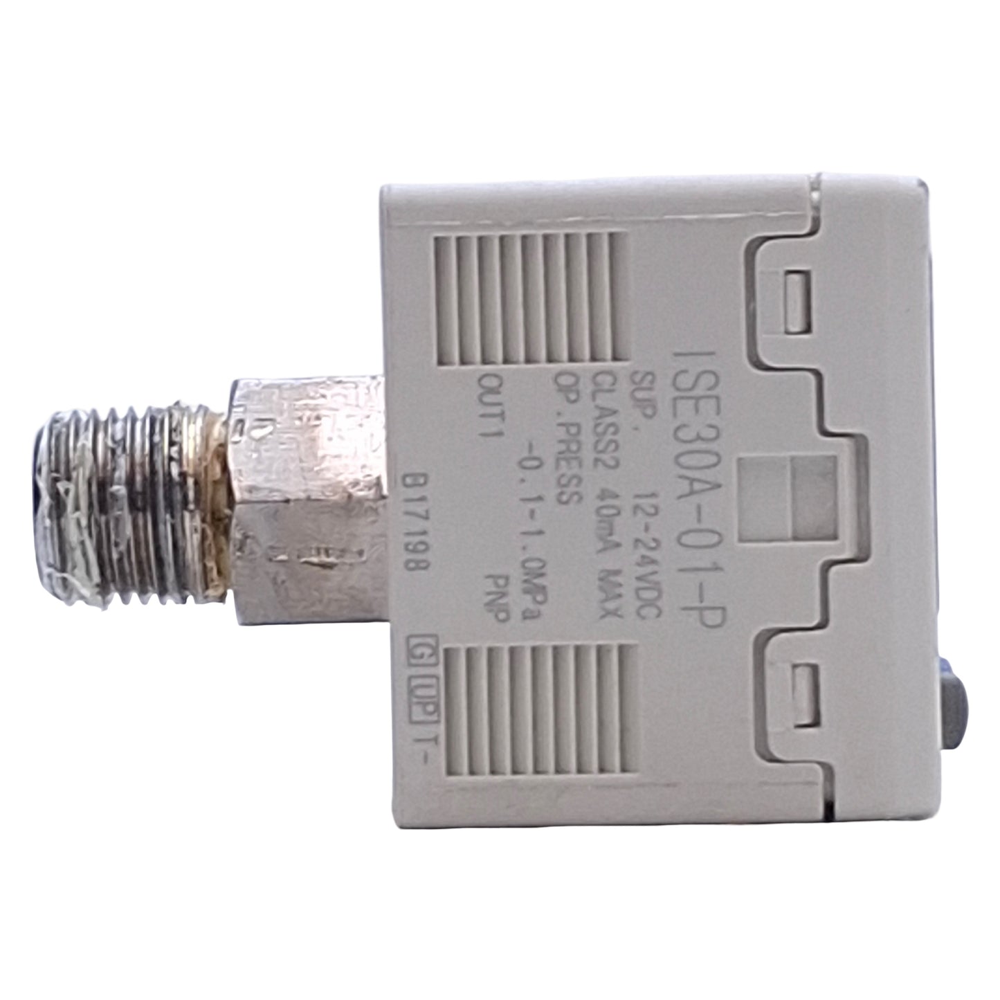 Used SMC ISE30A-01-P Digital Pressure Switch PNP, 12-24VDC, -0.1~1MPa, R1/8in Port