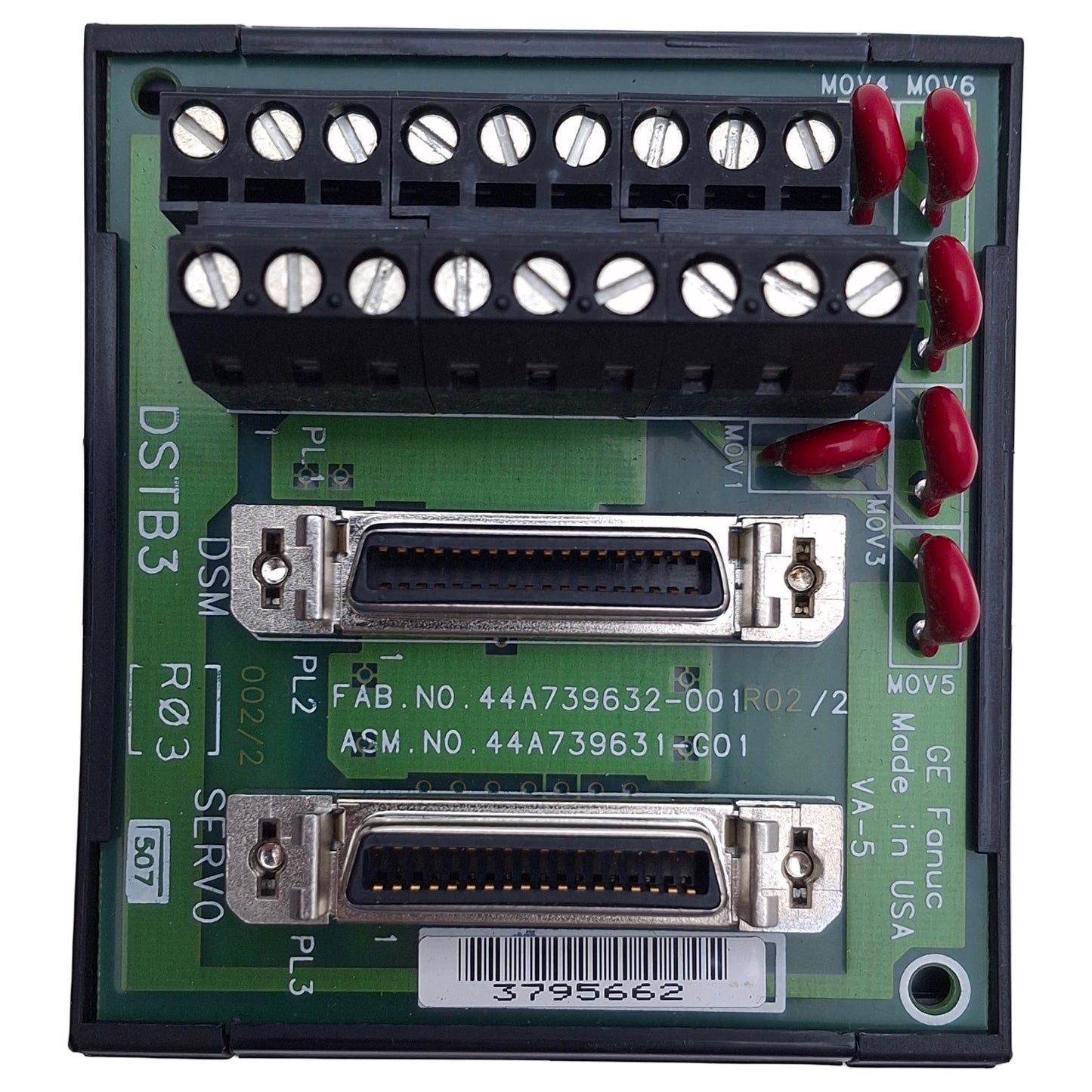 Used GE Fanuc IC693ACC335A Digital Servo Axis Terminal Board, Two 36-Pin Connector