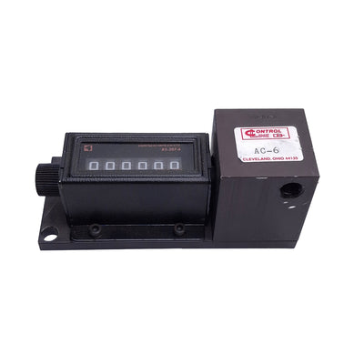 Used Control Line AC-6 Pneumatic Totalizer, 25-125psi, 300 Counts/Min 6-Digit 1/8 NPT