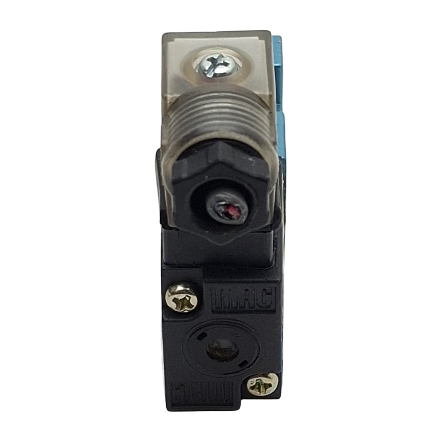 Used Mac 45A-MAJ-DDAJ-1KD Solenoid Valve, 4/2-Way, #10-32, Vac-120psi, 24VDC Coil