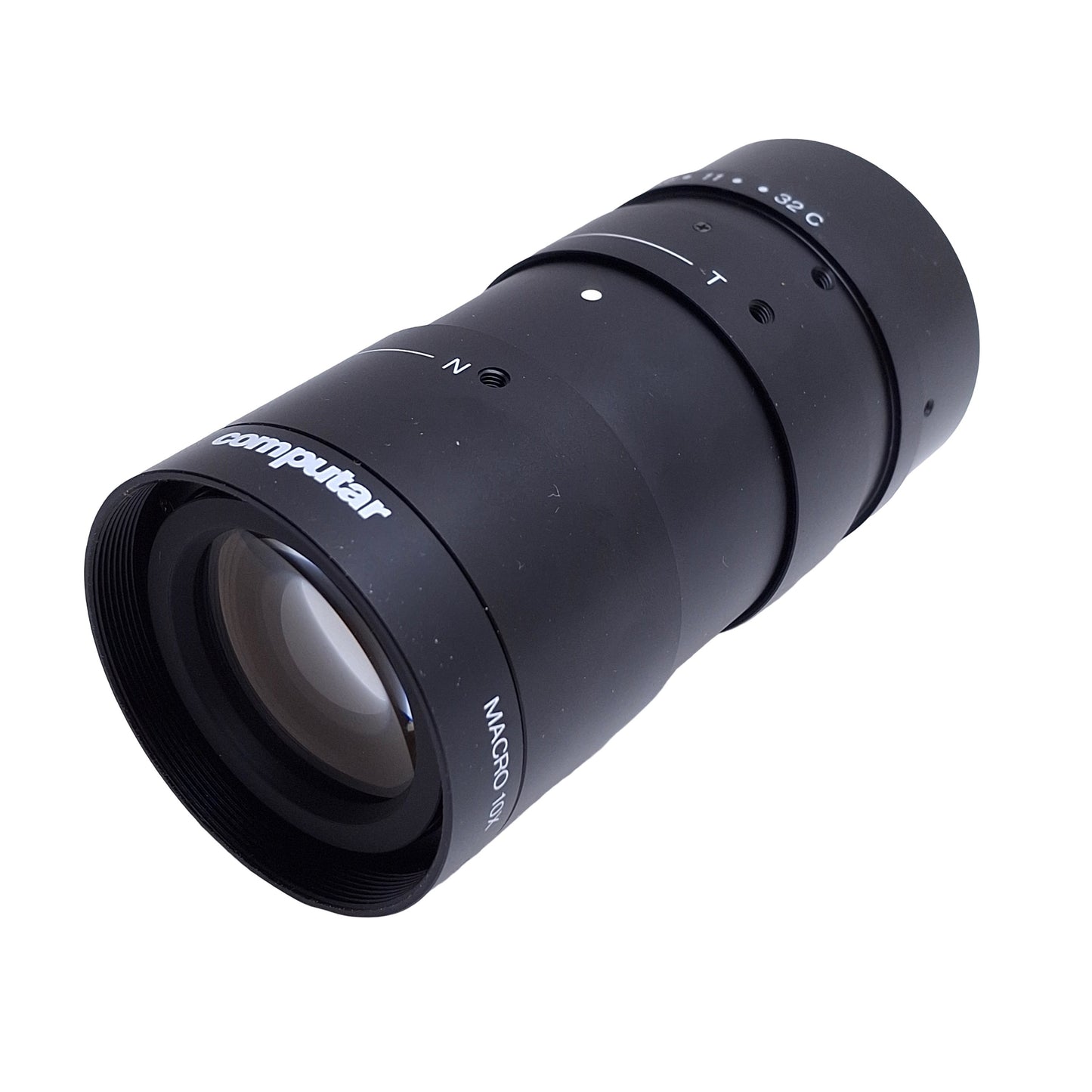 Used Computar MLH-10X Macro Machine Vision Camera Lens, 1/2"CCD, f/5.6-32C, C-Mount