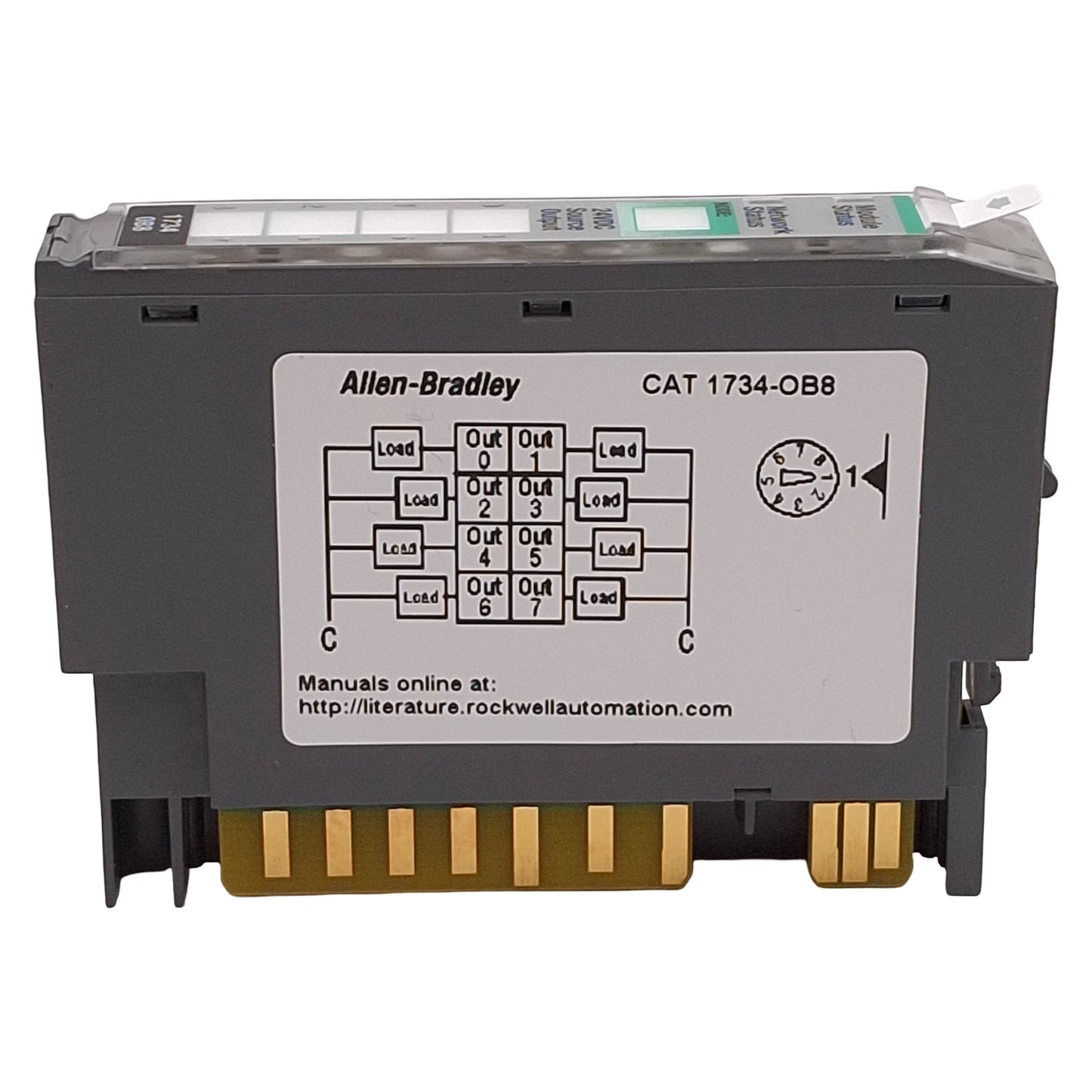 Used Allen Bradley 1734-OB8 Ser C POINT I/O Digital Output Module, 8-Point, 24VDC