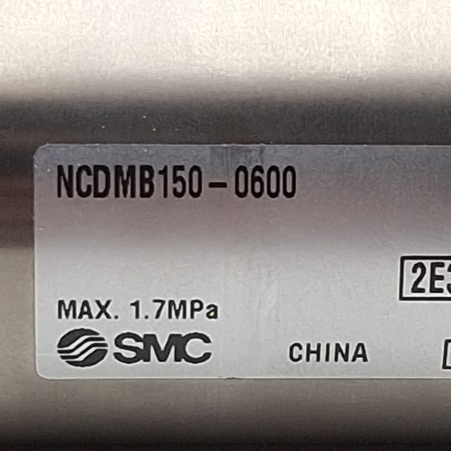 Used SMC NCDMB150-0600 Pneumatic Cylinder ø1-1/2in Bore, 6in Stroke, 1/8in NPT 1.7MPa