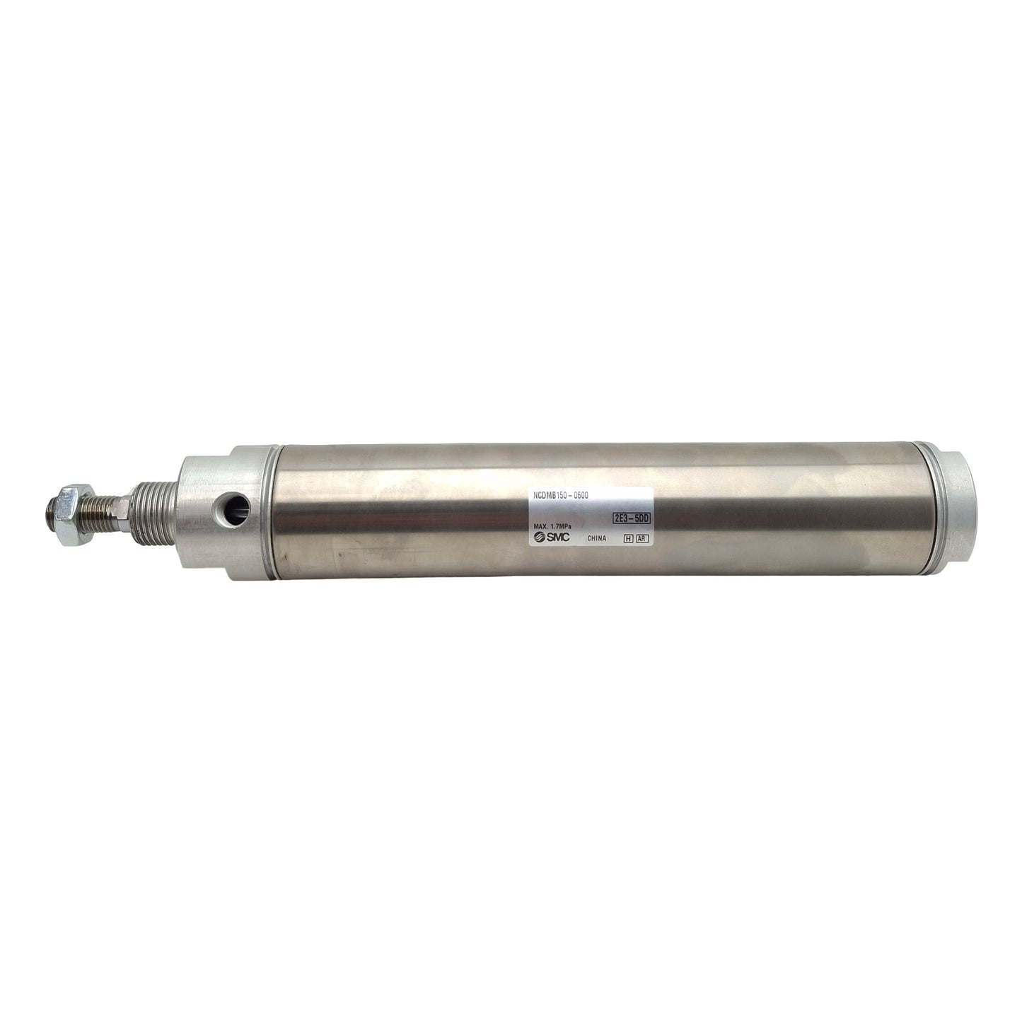 Used SMC NCDMB150-0600 Pneumatic Cylinder ø1-1/2in Bore, 6in Stroke, 1/8in NPT 1.7MPa
