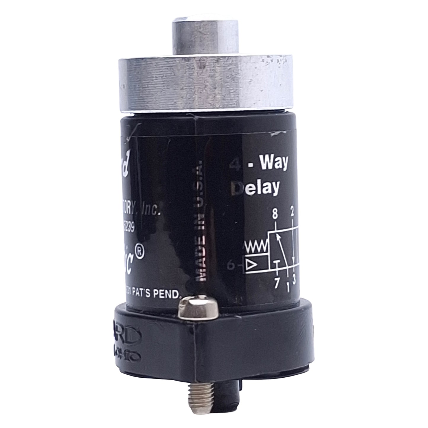 Used Clippard R-443 Spring Return Delay Valve, 5/4-Way, 9scfm at 100psig, 0-150psig