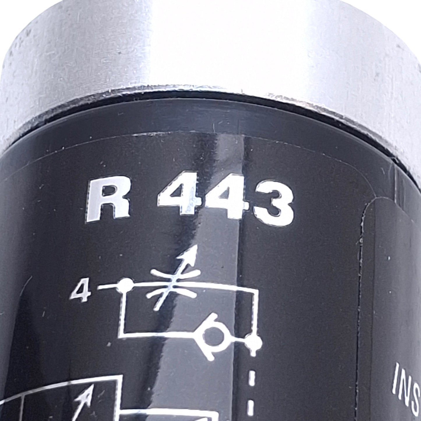 Used Clippard R-443 Spring Return Delay Valve, 5/4-Way, 9scfm at 100psig, 0-150psig