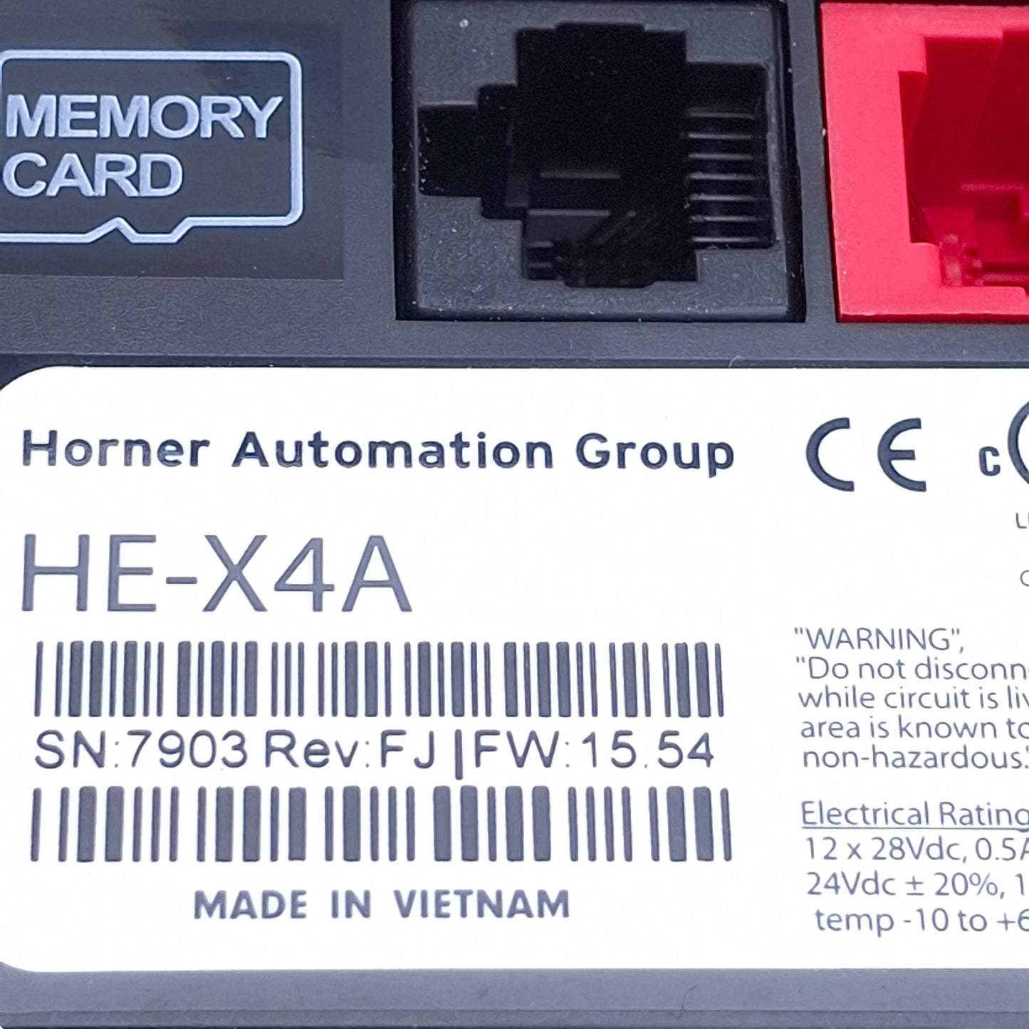 Used Horner Automation HE-X4A Touchscreen HMI 4.3in, 480x272 Resolution, 24VDC