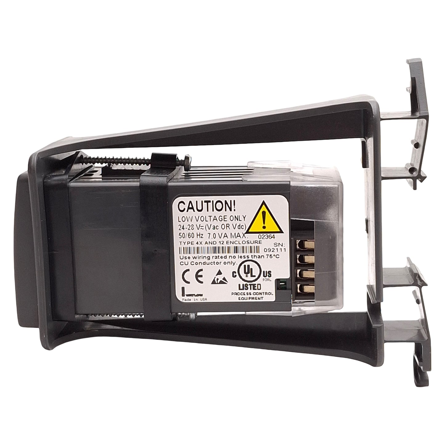 Used Watlow 96B0-FCAU-00RG Temperature Controller w/ Bracket, 24-28VAC/DC, 1/16 DIN
