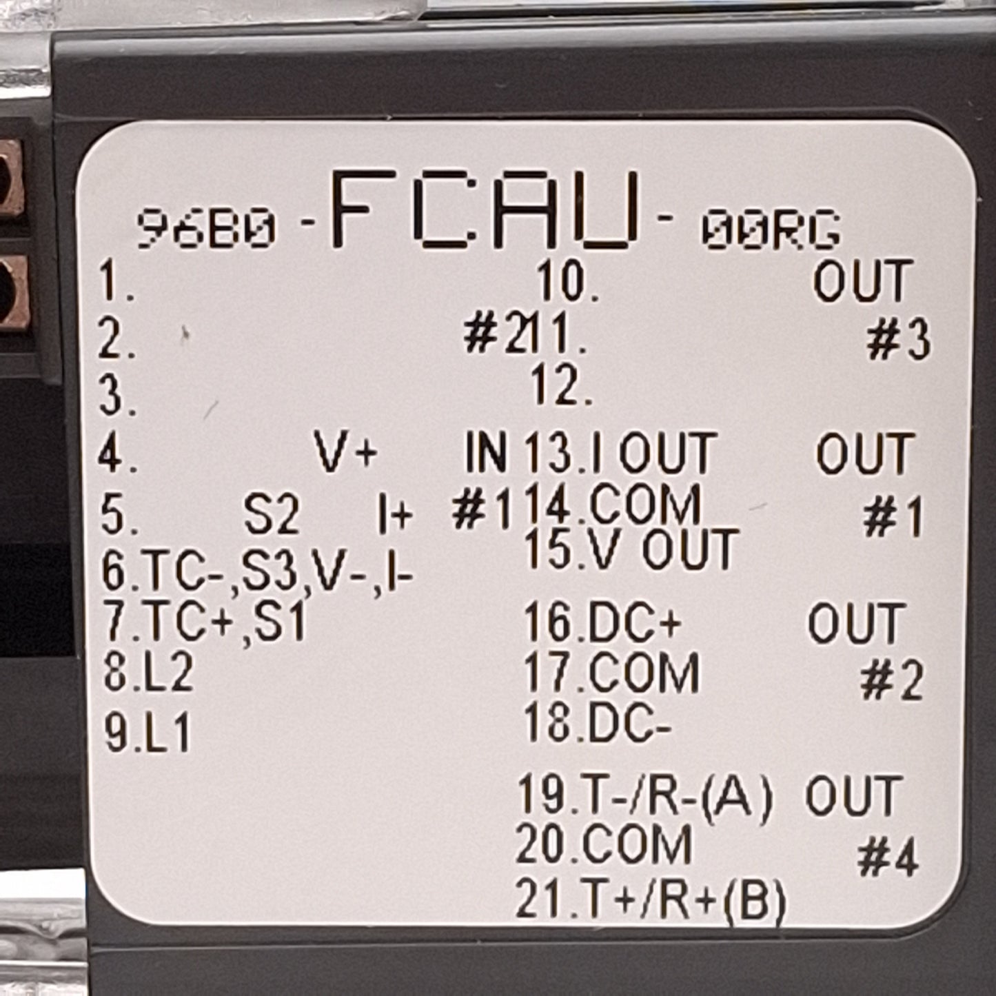 Used Watlow 96B0-FCAU-00RG Temperature Controller w/ Bracket, 24-28VAC/DC, 1/16 DIN