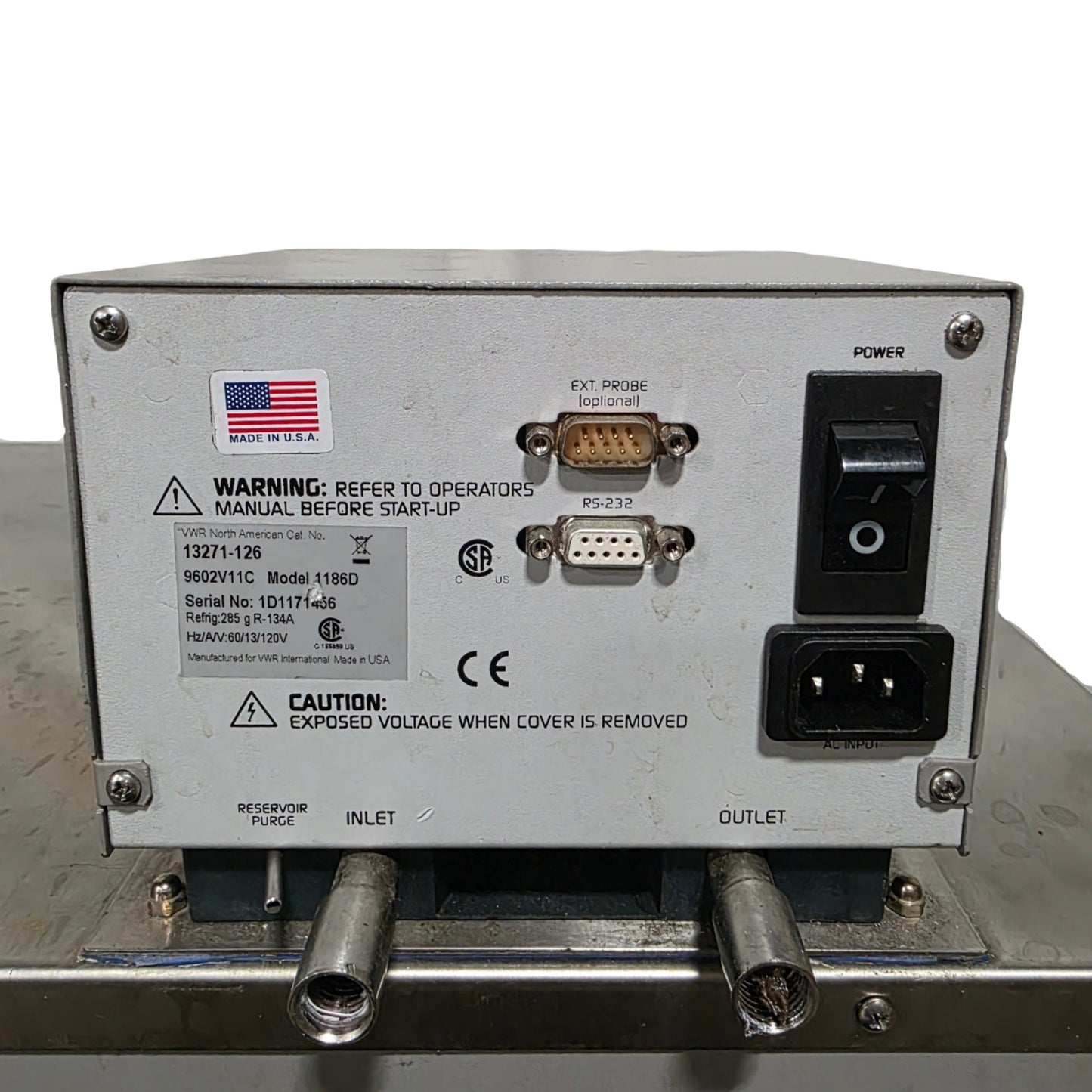 Used VWR 13271-126 1186D Refrigerated Circulating Bath Chiller -25 To 150°C 120VAC