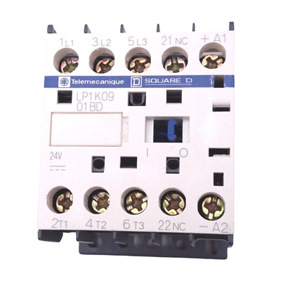 New – Open box Telemecanique LP1K0901BD Contactor, 3-Pole NO, 1NC Aux, 9A 4kW Max, 24VDC Coil
