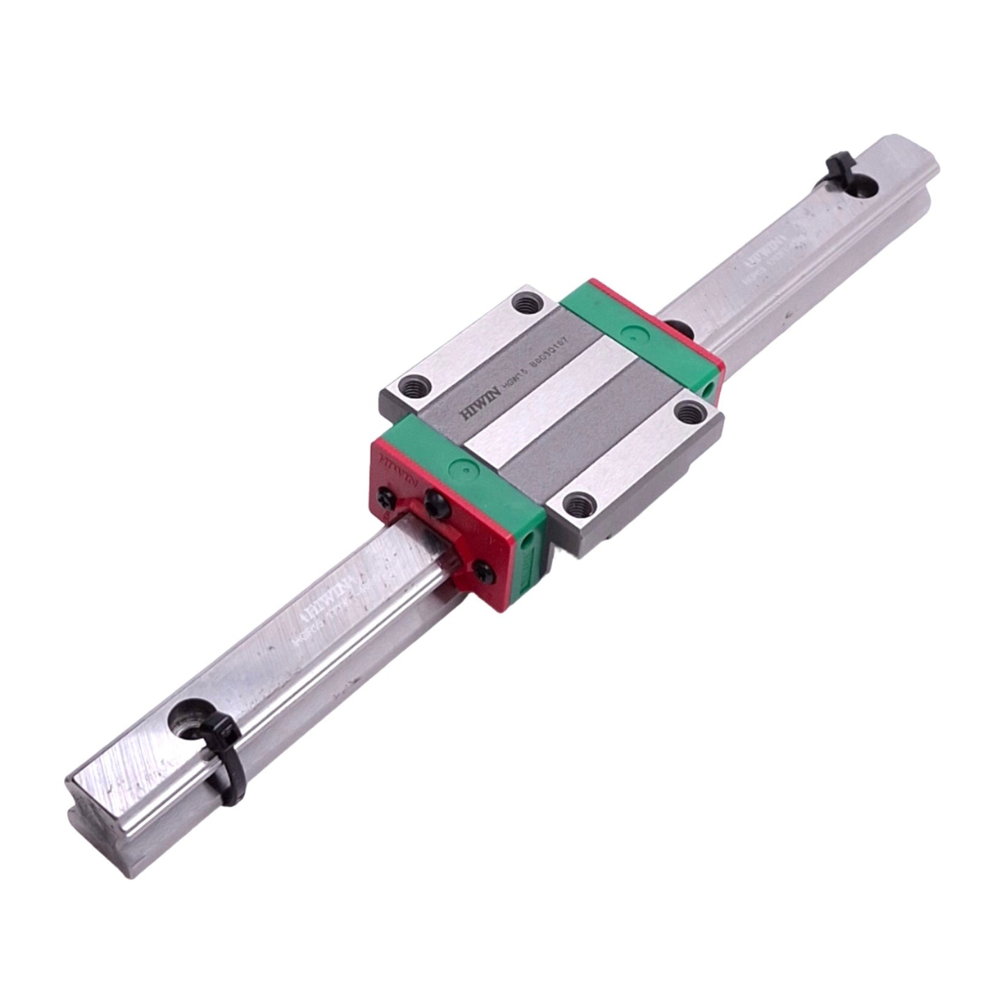 Used Hiwin HGW15 Linear Guideway w/ 15x220mm Rail, 61.4x47x24mm Block, 23.47kN Max