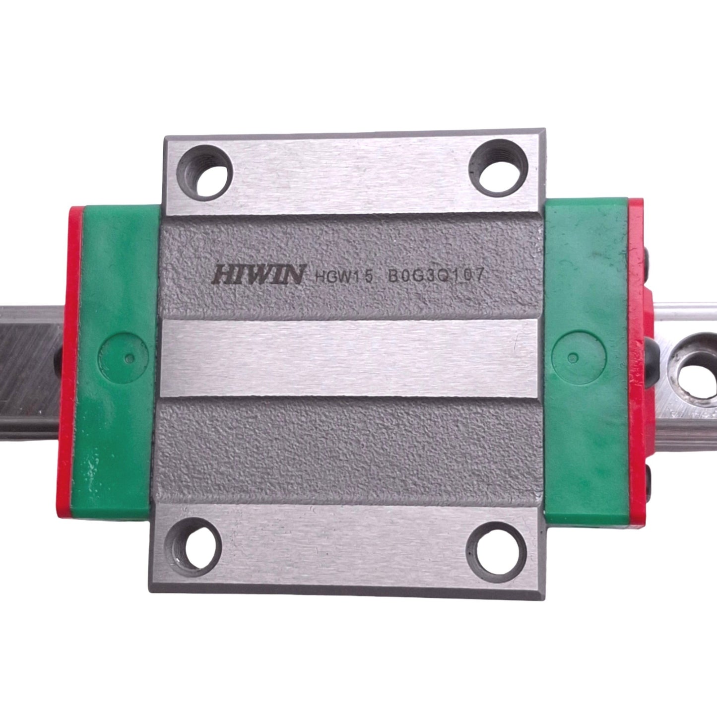 Used Hiwin HGW15 Linear Guideway w/ 15x220mm Rail, 61.4x47x24mm Block, 23.47kN Max